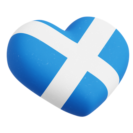 Heart Flag  3D Icon