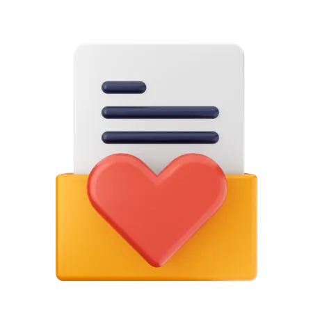 Heart Folder  3D Icon