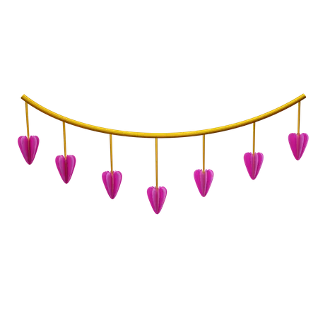 Heart Garlands  3D Icon