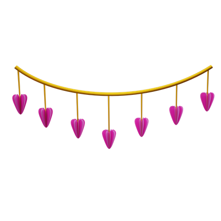 Heart Garlands  3D Icon