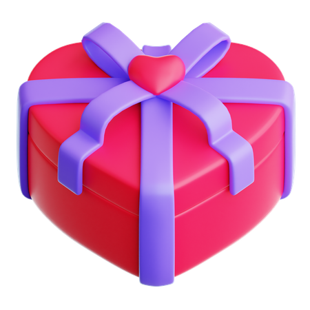 Heart Gift Box  3D Icon