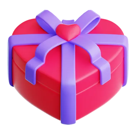 Heart Gift Box  3D Icon