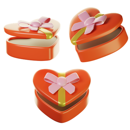 Heart Gift Box  3D Icon