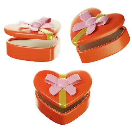 Heart Gift Box  3D Icon