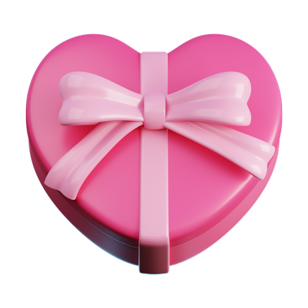 Heart Gift Box  3D Icon