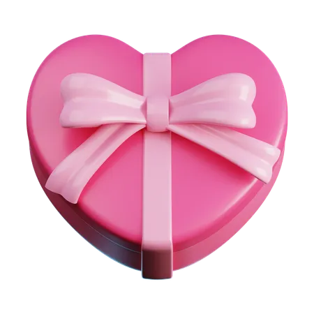 Heart Gift Box  3D Icon