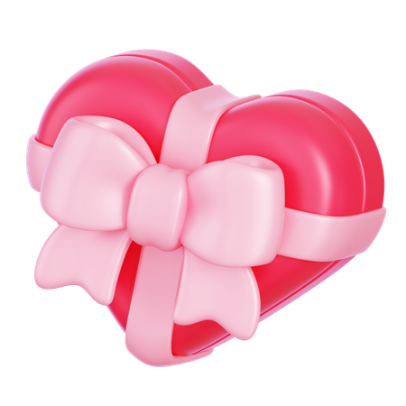 Heart Gift Box  3D Icon