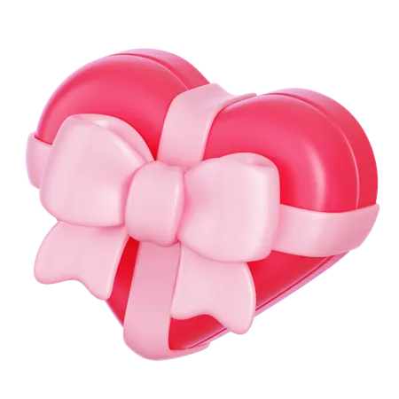 Heart Gift Box  3D Icon