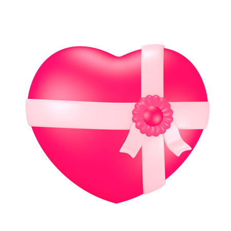 Heart Gift Box  3D Icon