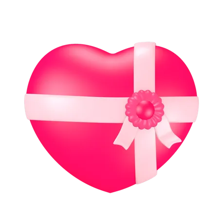 Heart Gift Box  3D Icon