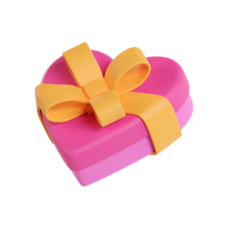 Heart Gift Box  3D Icon