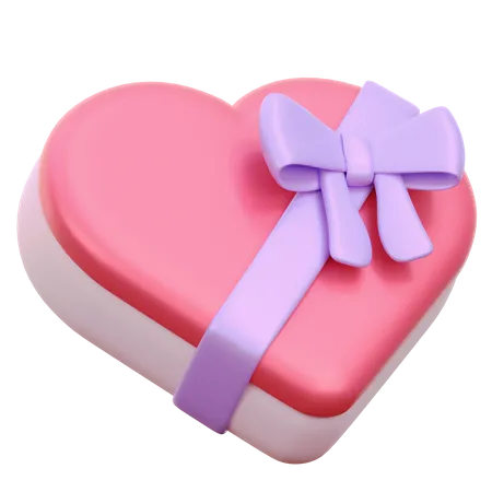 Heart Gift Box  3D Icon