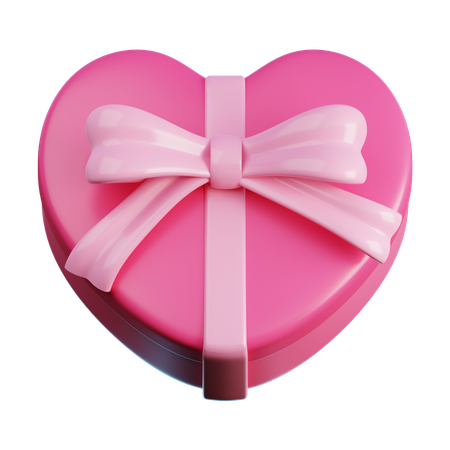 Heart Gift Box  3D Icon