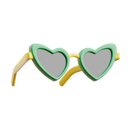 Heart Glasses  3D Icon