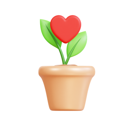 Heart Growth  3D Icon