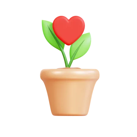 Heart Growth  3D Icon