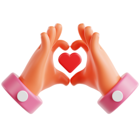 Heart Hand  3D Icon