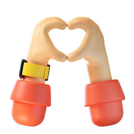 Heart Hand Gesture  3D Icon