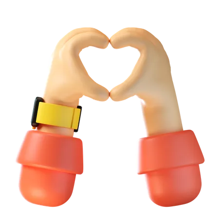 Heart Hand Gesture  3D Icon