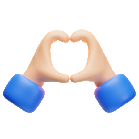 Heart Hand Gesture  3D Icon