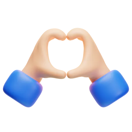 Heart Hand Gesture  3D Icon