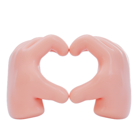 Heart Hand Gesture  3D Icon