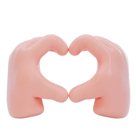 Heart Hand Gesture  3D Icon