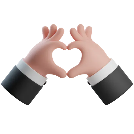 Heart Hand Gesture  3D Icon