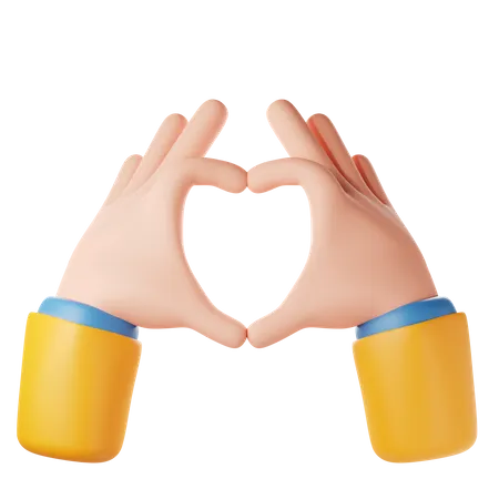 Heart Hand Gesture  3D Icon