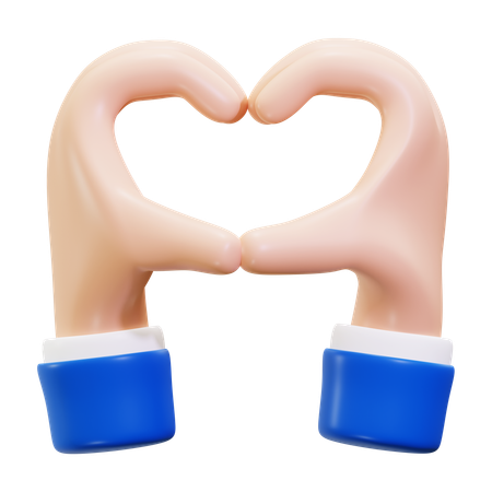 Heart Hand Gesture  3D Icon
