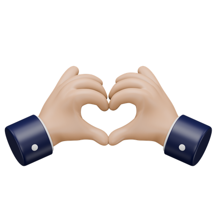 Heart  Hand Gesture  3D Icon