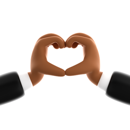 Heart Hand Gesture  3D Icon