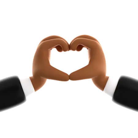 Heart Hand Gesture  3D Icon