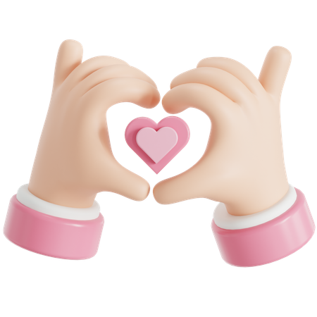 Heart Hands  3D Icon