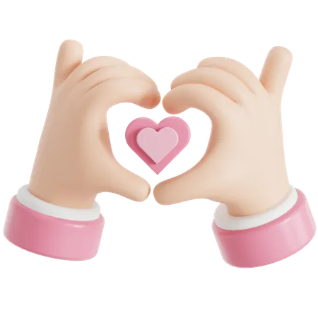 Heart Hands  3D Icon