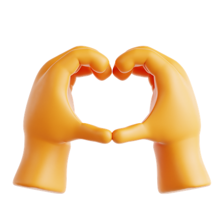 Heart Hands Emoji  3D Icon