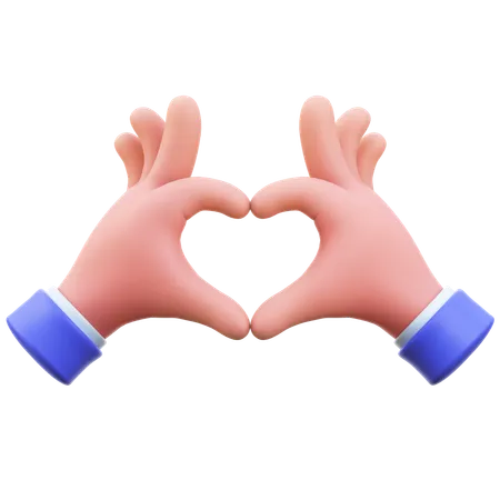 Heart Hands Gesture  3D Icon