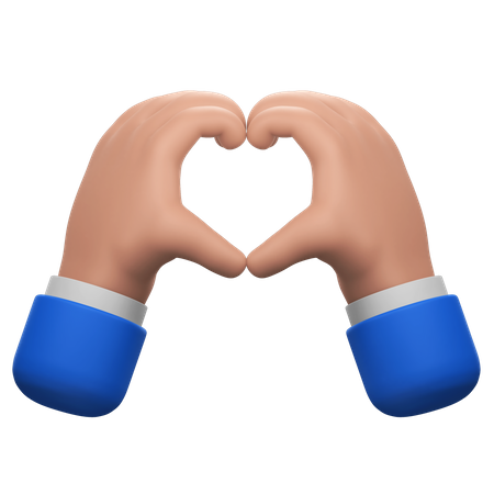 Heart Hands Gesture  3D Icon