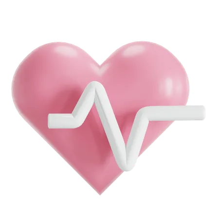 Heart Health Symbol 3D Icon