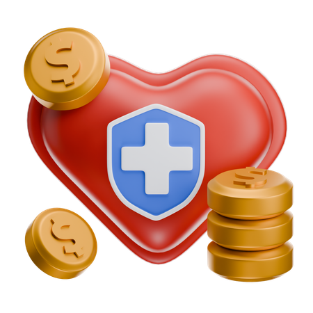 Heart Health Insurance  3D Icon