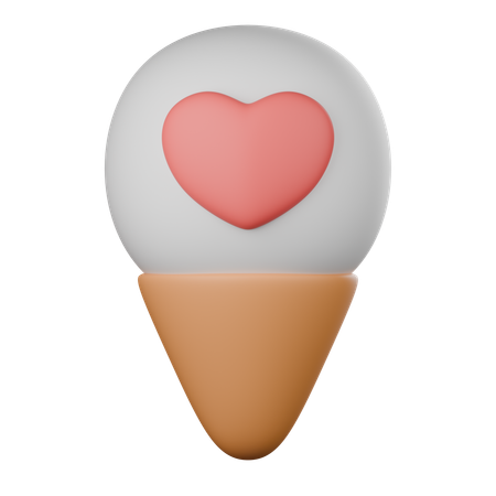 Heart Icecream  3D Icon