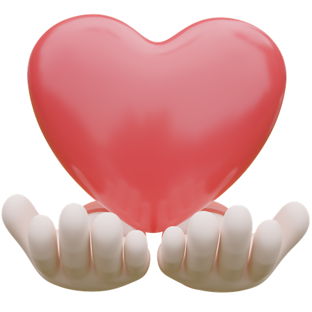 Heart In Arm 3D Icon