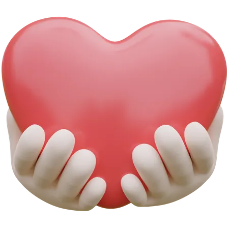 Heart In Arm 3 D Illustration 3D Icon
