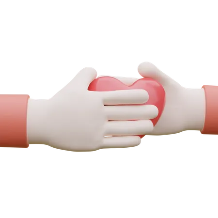 Heart In Arm  3D Icon