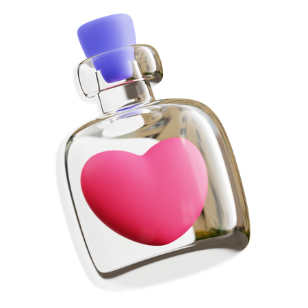 Heart in Bottle  3D Icon