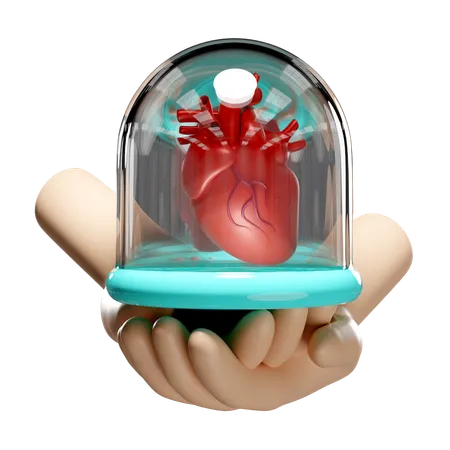 Heart In Dome  3D Icon