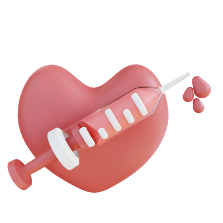 Heart Injection  3D Icon