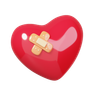 3d bandaged heart emoji