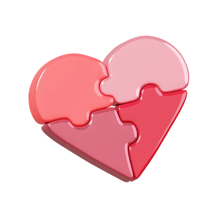 Heart Jigsaw  3D Icon