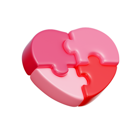 Heart Jigsaw  3D Icon